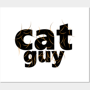 Cat Guy Orange Hair Posters and Art